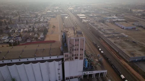 Historic Grain Elevator in Edmonton, AB, captured on April 7th, 2024 Stock Footage 271650261