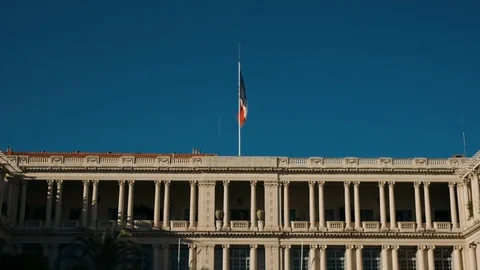 Historic House With Flag On The Facade. Stock-Footage 111507218