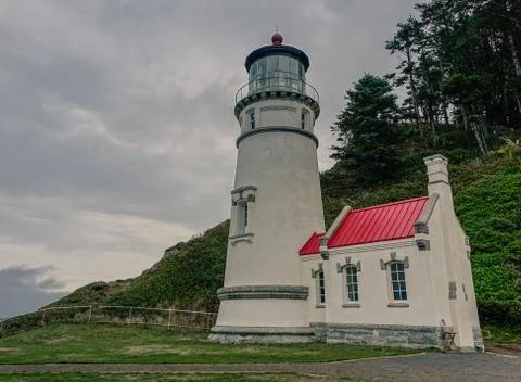 Historic lighthouse on Oregon Stock Photos