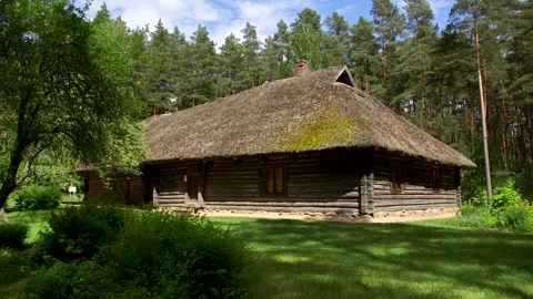 Historic log building Video stock 251847636