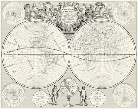Historic Map Stock Illustration