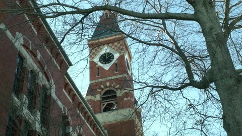 Historic Marblehead Town Clock Tower Vídeo Stock 72717764