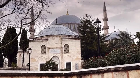 Historic Mosque With Ottoman Architecture Stock Footage 303134052