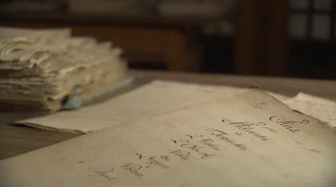 Historic music documents Stock Footage 58662265