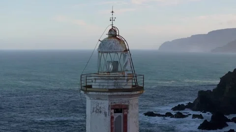 Historic Old Lighthouse Standing At Punta Candieira Stock Footage 325514623