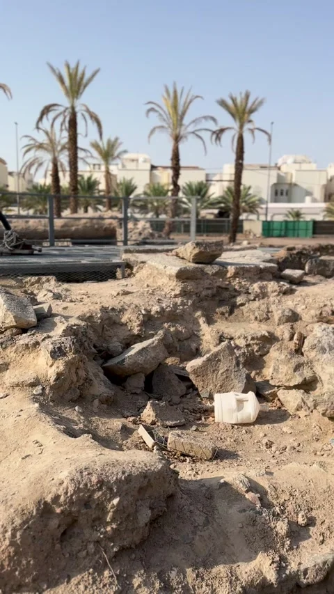 Historic Othman Well and Date Palm Oasis (1) Vídeo Stock 339206633