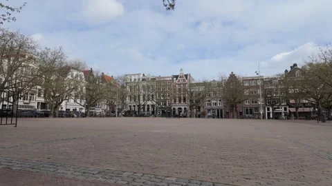 Historic park in Amsterdam in spring Stock Footage 334291627