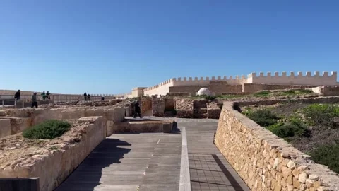 Historic Pathway Inside Agadir Oufella Fortress Morocco Stock Footage 334809484