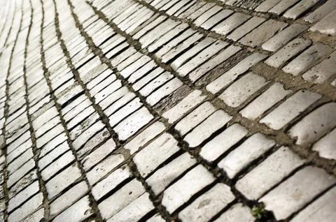 Historic paving with reflection Stock Illustration