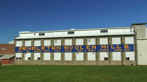 Historic Pendleton Woolen Mills in Pendleton, Oregon 스톡 동영상 45347848