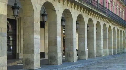 Historic pillars Stock Footage 8918687