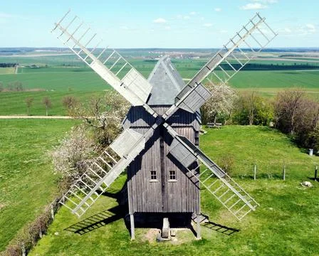 Historic post windmill Stock Photos