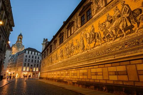 Historic Procession of Princes in Dresden, Germany Stock Photos