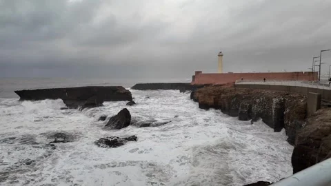 Historic Rabat Lighthouse, Morocco December 13, 2025 Stock Footage 324891748