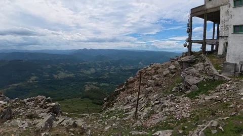 Historic rack railway train and mountain views in France. Stock Footage 345091071