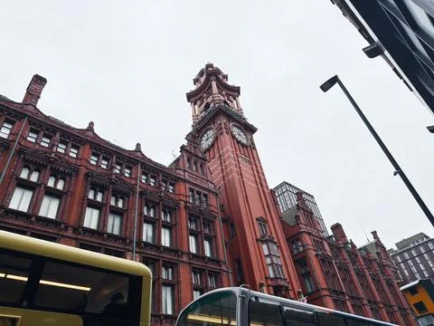 Historic red brick Kimpton Clocktower clock tower building in Manchester ci.. Stock Photos