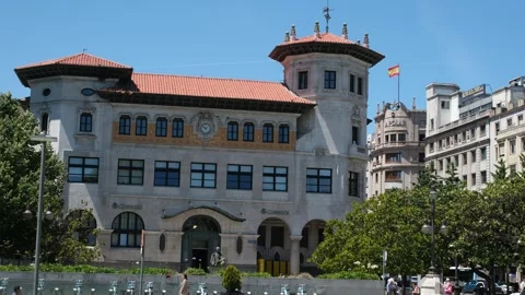Historic Santander Central Post Office Building. 库存影片 339764651