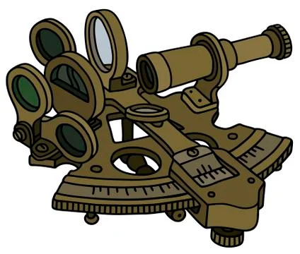 Historic sextant Stock Illustration
