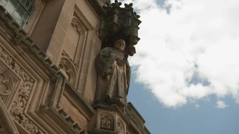 Historic Statues On Circular Building At Princeton University Stock Footage 340128313