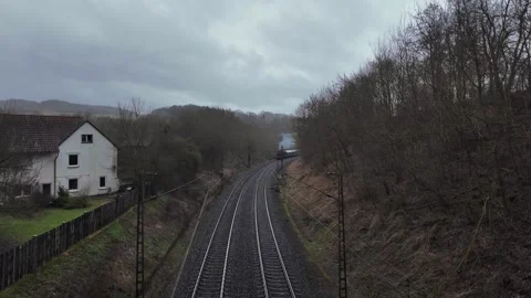 Historic Steam Train Ride Between Bebra and Sontra Stock Footage 330853946