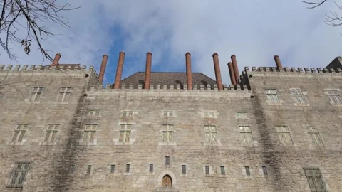 Historic Stone Architecture Landmark in Dublin Ireland Stock Footage 327624877