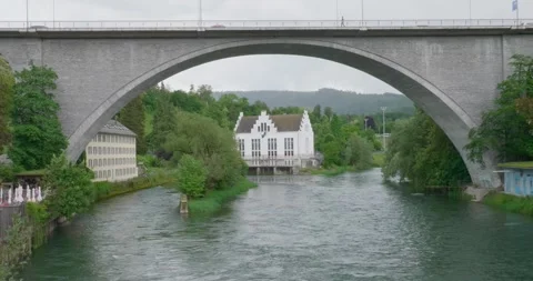 Historic Stone Bridge Over River – 4K Scenic Footage 스톡 동영상 303456310