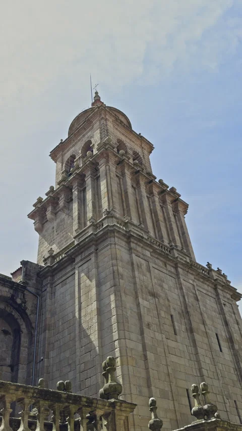 Historic Stone Tower of a Cathedral Stock Footage 276333418