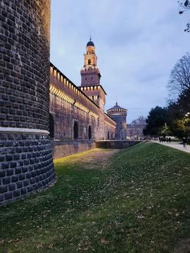 Historic Tower at Sunset Stock Photos