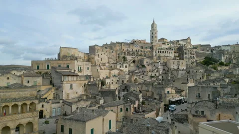 A Historic Town FROM ABOVE Stock Footage 321054983