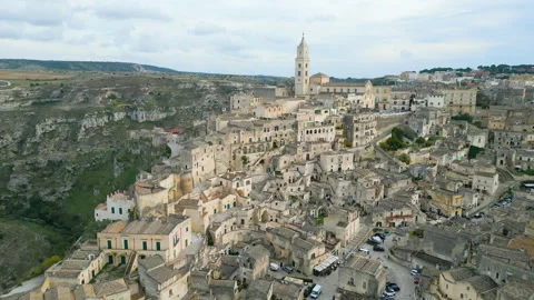 A Historic Town FROM ABOVE Stock Footage 321055540