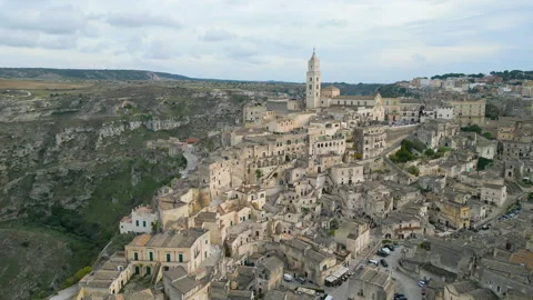 A Historic Town FROM ABOVE Stock Footage 321055541