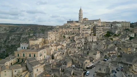 A Historic Town FROM ABOVE Stock Footage 321055962
