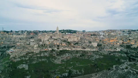A Historic Town FROM ABOVE Stock Footage 321056167