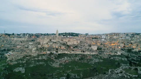 A Historic Town FROM ABOVE Stock Footage 321056345