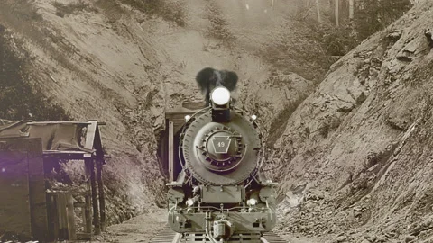 Historic train animation Stock Footage 143810052