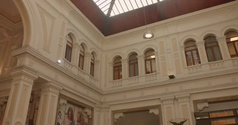 Historic Train Station Interior Genova Italy Classical Architecture Arcade Stock Footage 333958810