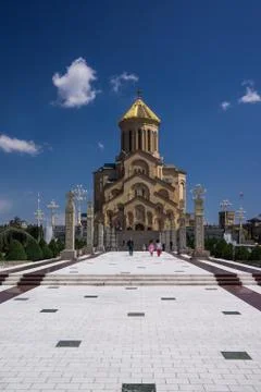 Historic Tsminda Sameba Cathedral Stock Photos