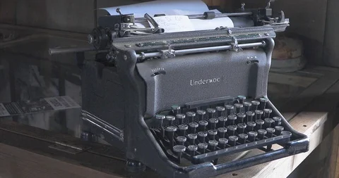 Historic Typewriter Stock Footage 124448698