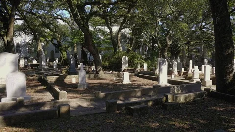 Historic War Cemetery Stock Footage 74086078