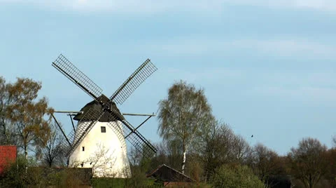 Historic windmill Stock Footage 22835696