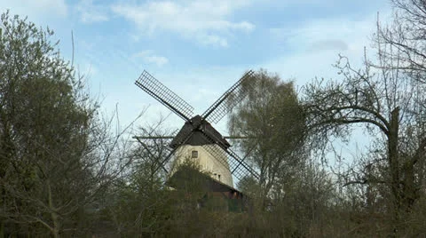 Historic windmill timelapse Stock Footage 22835884