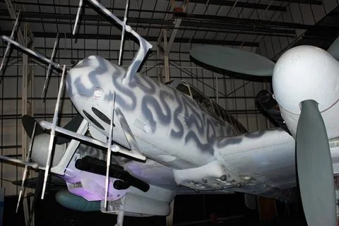 Historic world war ii german messerschmitt bf 110 g-4 night fighter aircraft. Stock Photos