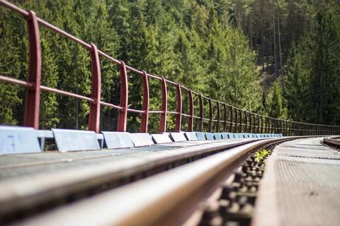 The historic ziemestal bridge in thuringia Stock Photos