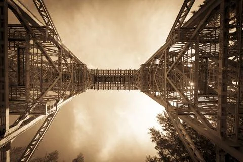 The historic ziemestal bridge in thuringia Stock Photos