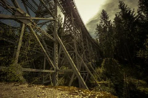 The historic ziemestal bridge in thuringia Stock Photos