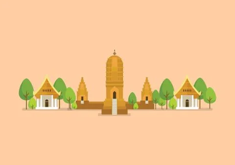 Historical ancient temple vector illustration Stock Illustration
