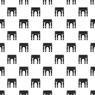 Historical arch pattern seamless Illustrazione stock