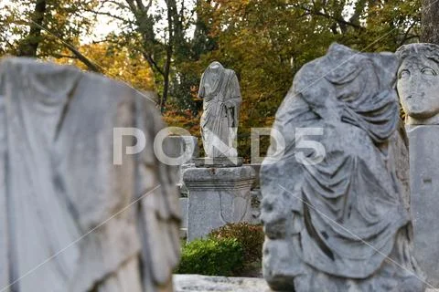 Historical Artifacts in Istanbul Archaeology Museum, Turkey Stock Photos