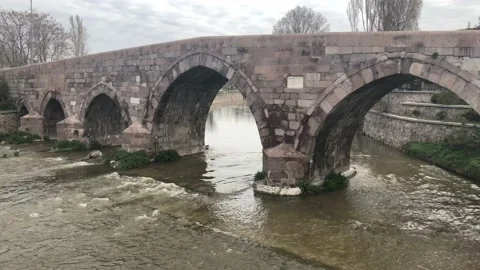 Historical bridge in Ankara. Stock Footage 106808576