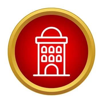 Historical building icon representing education and culture Ilustración de archivo
